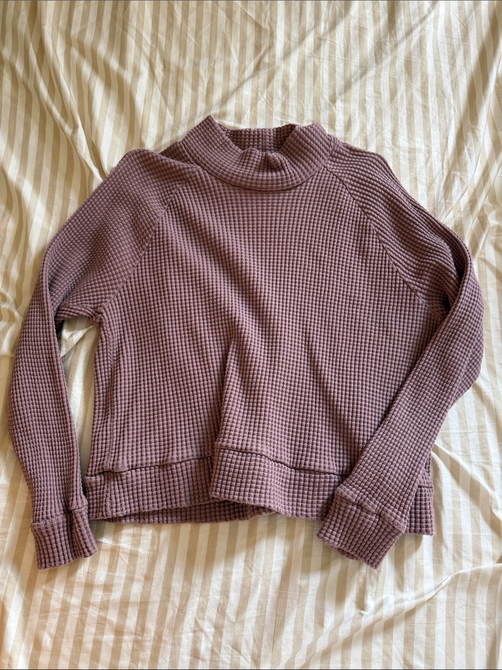 North face Waffle-Knit Mock Neck Sweater - Dusty Mauve
